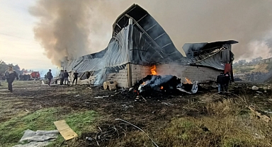 Bozdoğan Kıl Fabrikasında Korkutan yangın
