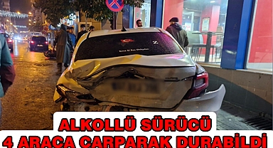 Alkollü sürücü önüne gelen araca çarptı