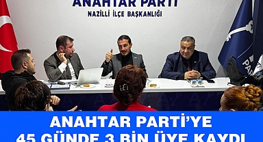 Anahtar Parti'ye 45 günde 3 Bin Üye kaydı