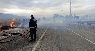 Anız Yangını Trafiği felç etti