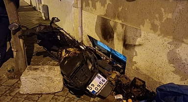 Karton yakmak isterken motoru yaktı