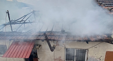 Suriyelilerin kaldığı evde yangın