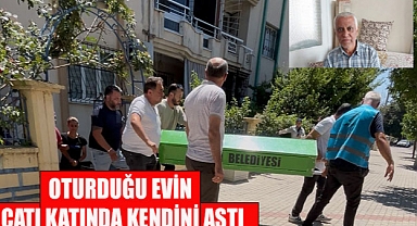 Oturduğu evin çatı katında kendini astı