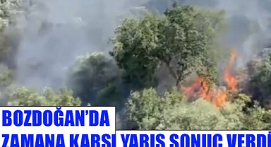 BOZDOĞAN'DA EKİPLER SEFERBER OLDU YANGIN SÖNDÜRÜLDÜ