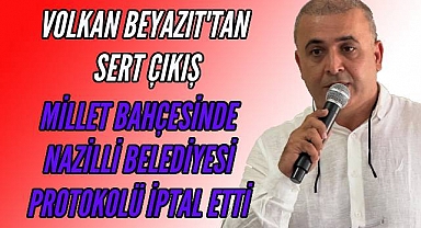 Volkan Beyazıt Millet Bahçesinde sorumlu Nazilli Belediyesidir