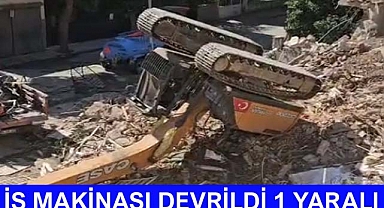 Nazilli'de İş Makinesi Devrildi: Bir Kişi Hafif Yaralandı