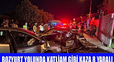 BOZYURT YOLU ÜZERİNDE FECİ KAZA 8 YARALI