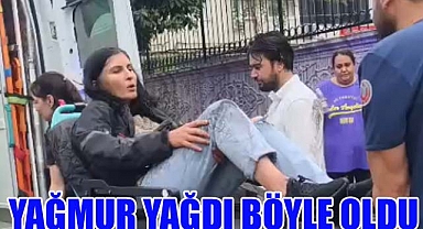 YAGMUR YAĞDI BÖYLE OLDU 1 GÜNDE 6 KAZA 