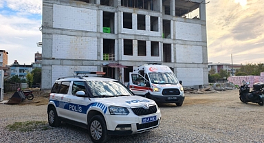 OKUL İNŞAATINDA ÇALIŞAN İŞÇİ YERE ÇAKILDI