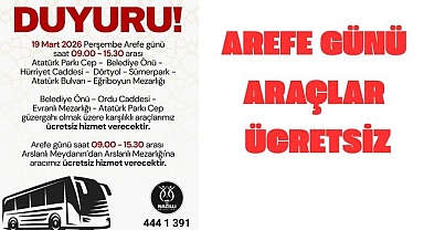 Nazilli’de Ramazan Bayramı öncesi mezarlıklara ücretsiz servis hizmeti